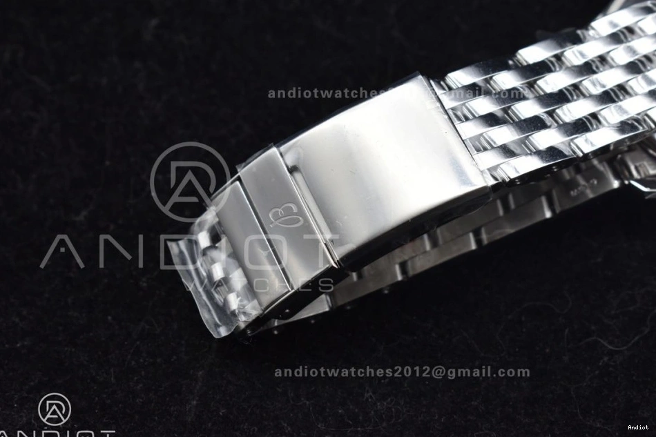 Navitimer SS Bracelet RG Edition 1 on A2824 White 1:1 Best SS Bezel Dial V7F 0109